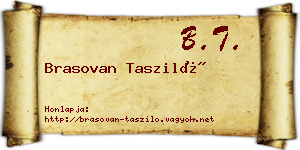 Brasovan Tasziló névjegykártya